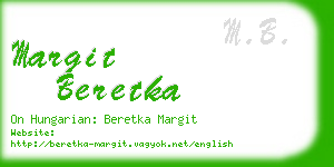 margit beretka business card